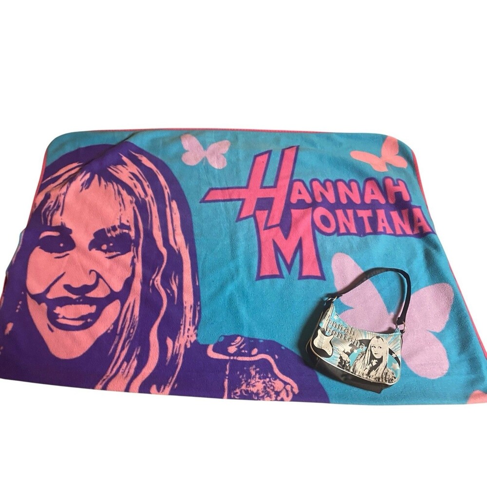 Hannah Montana Throw Blanket And Handbag Bundle